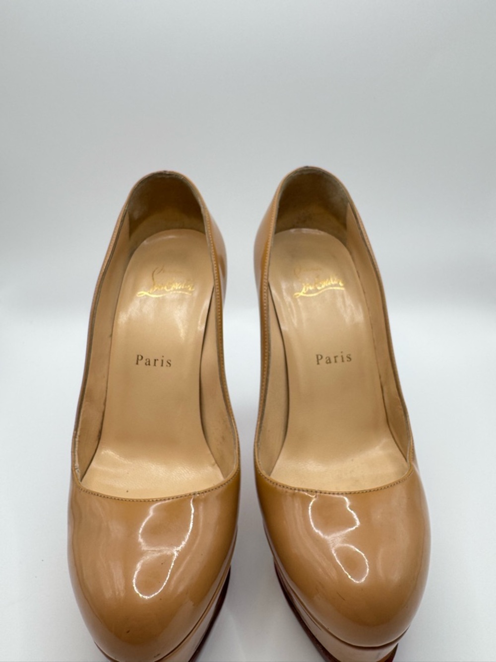 Christian Louboutin Bianca 140 Platform Pump | Nude Patent | EU36 US6 - Picture 2 of 6